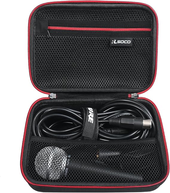 RLSOCO Storage Case Compatible With Shure SM58/SM58 Pro/SM57/PGA48/BETA 58A/PGA58/Nexadyne 8/S/BETA 57A/SM58S/KSM8/SM57LC/PGA57 XLR Dynamic Microphone (Case Only)