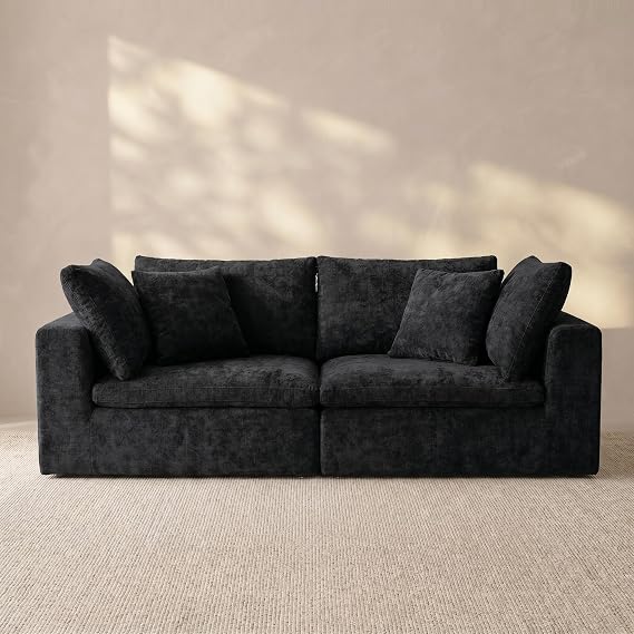 Oversized Modular Sectional Sofa, Cloud Couch, Boneless Sofa