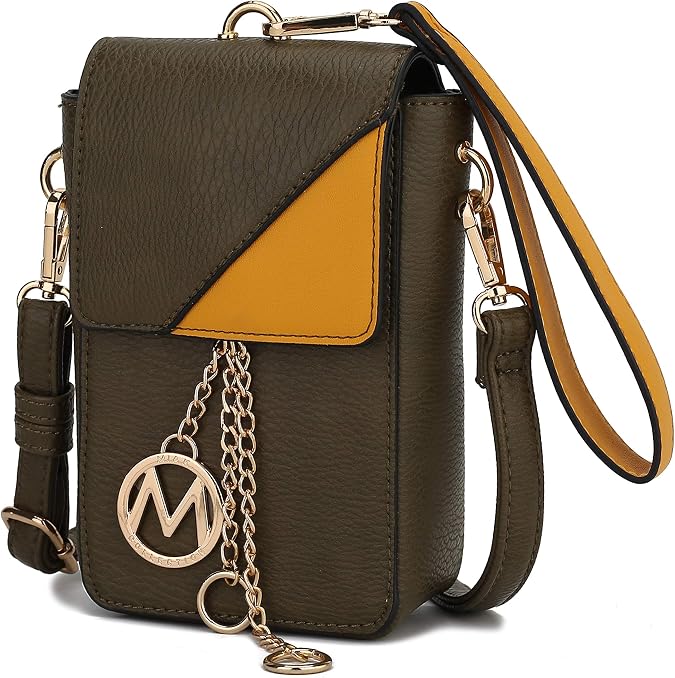 MKF Collection Small Crossbody Bag Cell Phone Purse for Women Card Slots Vegan Leather Cellphone Bag Case by Mia K