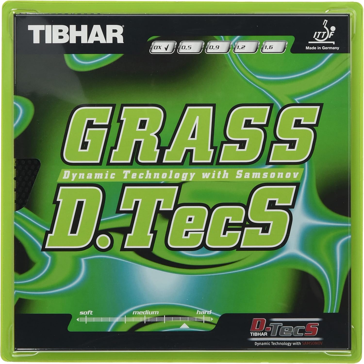 TIBHAR Table Tennis Rubber, Grass Dex, High Tension Grain Height