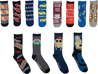 Hyp Friends Television Series Mens 12 Days of Socks in Advent Gift Box