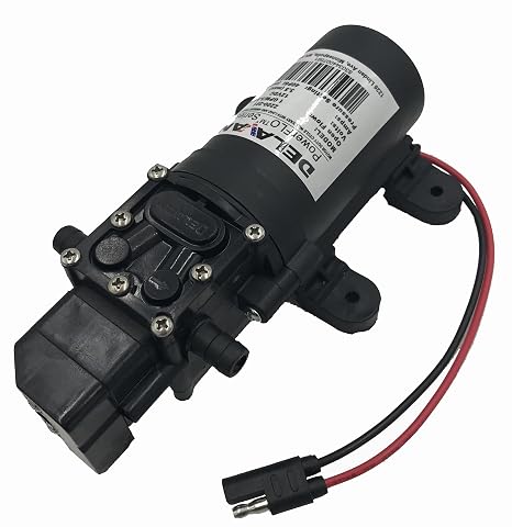 Diaphragm Pump, Polypropylene, Santoprene(R), 12VDC, 1.0 GPM