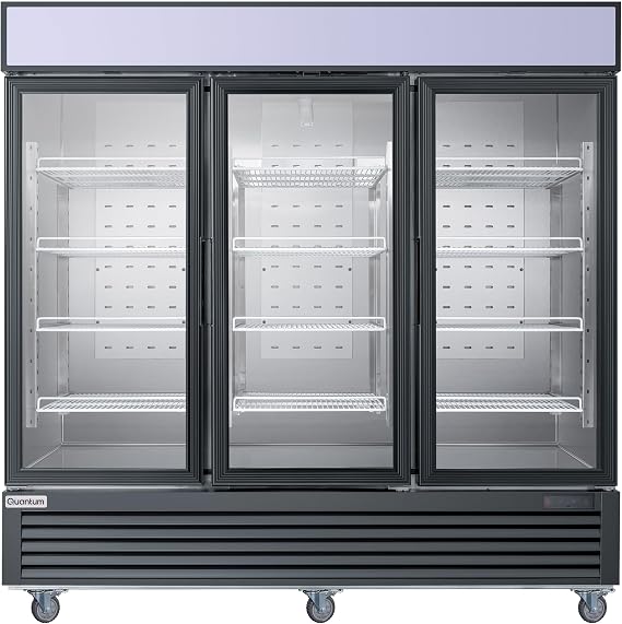 Quantum QMF-3G Commercial Merchandiser Freezer | 3 Self-Closing Glass Doors | NSF, ETL