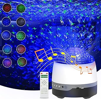 Galaxy Projector for Bedroom,Star Projector,Remote Control & White Noise Bluetooth Speaker,8 Soother Sounds,Timer,Galaxy Light Projector for Kids Room, Adults Home Theater, Party, Living Room Decor