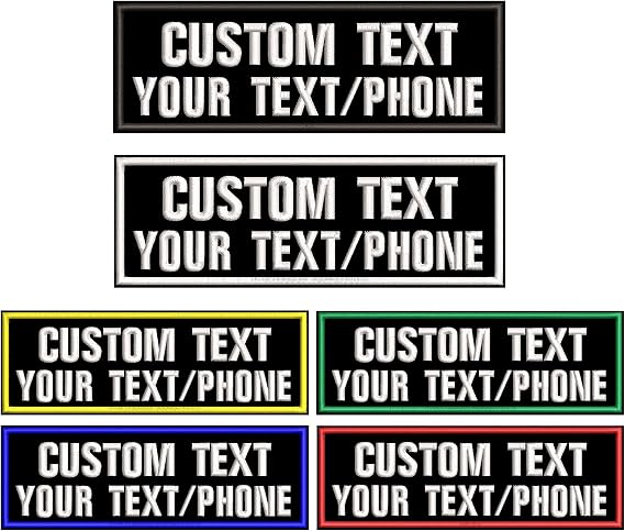 2PCS Personalized Name Patch, Customized Tactical Patch, Dog Harness Patch