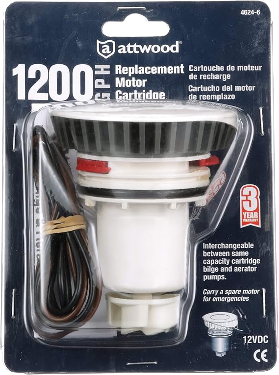 Attwood Tsunami Bilge Pump Replacement Motor Cartridge