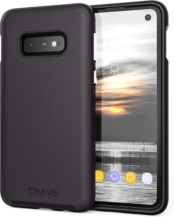 Crave Dual Guard for Samsung Galaxy S10e Case, Shockproof Protection Dual Layer Case for Samsung Galaxy S10e - Black