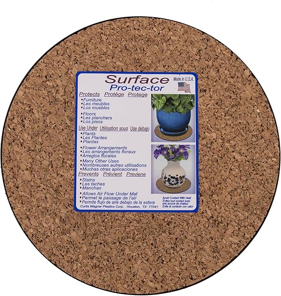 Curtis Wagner Plastics MC-800 Plant Mat, Natural Cork, 8-Inch