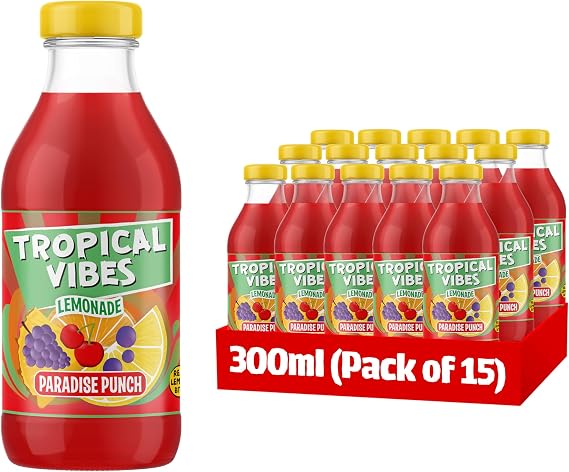 Tropical Vibes Lemonade Paradise Punch Drink, Exotic Flavours, Refreshing Summer Drink, Pack of 15