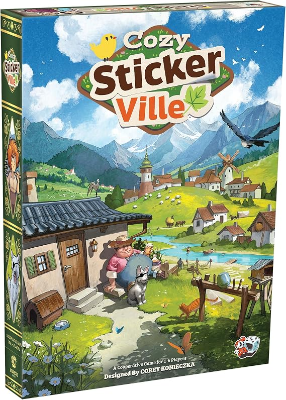 Asmodee Cozy Stickerville Board Game