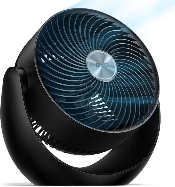DREO Fan for Bedroom, Floor fans for Whole Room, 40ft Strong Airflow, 120 Adjustable Tilt, 28db Low Noise, Quiet, 11 Inch, 3 Speeds, 2025 New Air Circulator for Office, Kitchen, Home