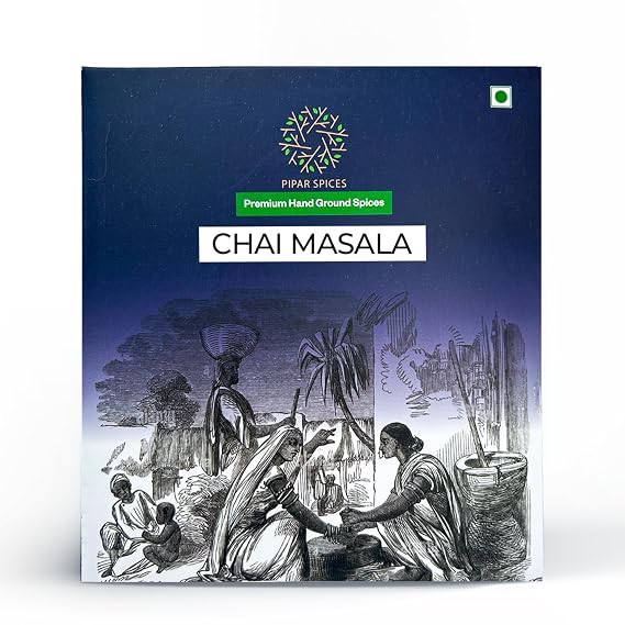 Pipar Spices Chai Masala - 100g (3.5 oz) Pack | Chai Tea Spice Blend, Handground Spice, Rich Aroma and Flavor