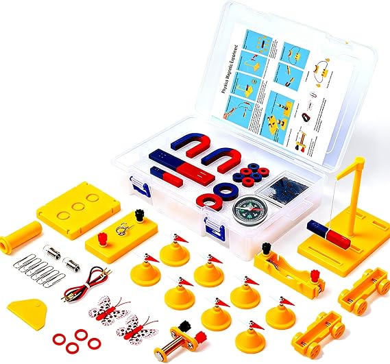 EXBEPE Large Science Lab Magnet Kit Physics Electromagnet Experiment Set for School Education Science Experiment Tools Teacher Supply