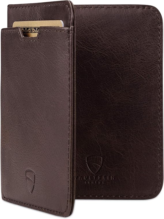Vaultskin City Slim Leather Bifold RFID Wallet for Men, GBP Euro