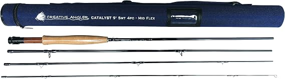 Creative Angler Catalyst Fly Fishing Rods Graphite Fly Rod Designed for Freshwater Fly Fishing Smooth Casting Strong Balanced Performance, Trout Fishing, Bass, Rivers, Lakes