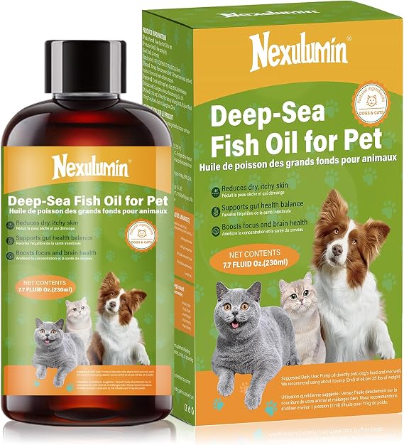 Salmon Oil for Dogs and Cats - Natural Omega-3,230ml/1 Bottle