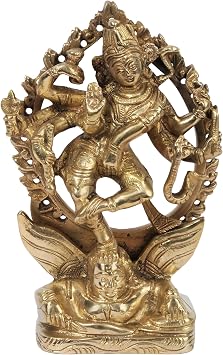 Exotic India 6'' Lord Dancing Shiva (Nataraja) | Brass Statue