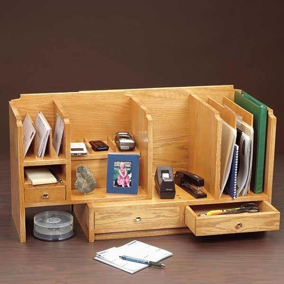 Woodcraft Project Paper Plan To Build Fits-All Desktop Organizer - Material Not Included