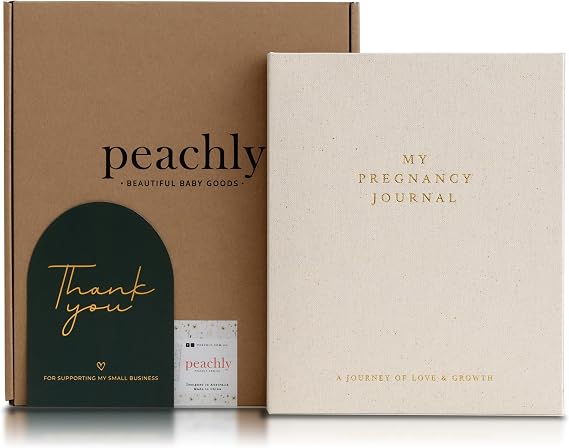 Peachly Pregnancy Journal for First Time Moms - Linen Memory Book
