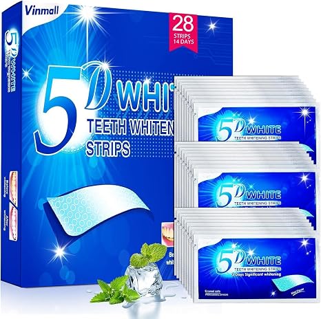 Whitening Teeth White Stripes Teeth Vinmall Teeth Whitening Strips Teeth Whitening Whitening Professional Teeth Whitening Strips Mint Flavour Quick Removal of All Stains