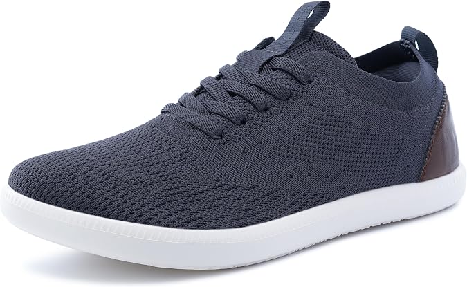 WHITIN Men's Wide Toe Box Casual Dress Sneakers | Knit Mesh Oxfords Shoes | Zero Drop