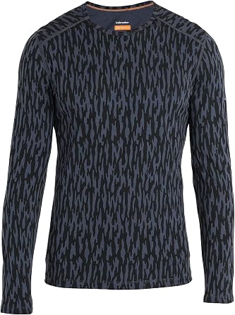 Icebreaker Merino Mens Men Merino 200 Oasis Ls Crewe Glacial Flow