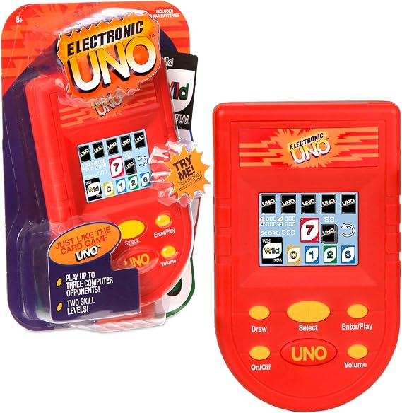 Basic Fun UNO Electronic Handheld Game with Full Color Screen
