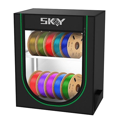 Skouphy Filament Storage Box, Moisture-Proof and Dust-Proof, 2-Tier Storage Shelves for 3D Printing Business, Studio, Office Workshop -10 Rolls