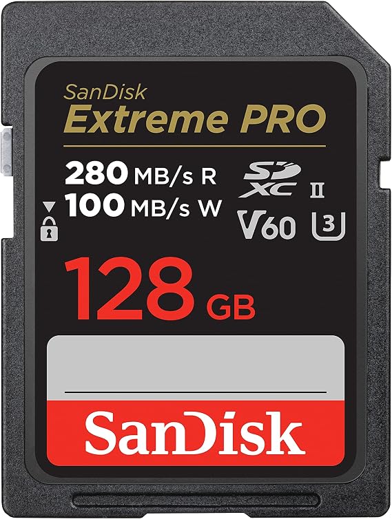 SanDisk 128GB Extreme PRO SDXC UHS-II Hafıza Kartı - C10, U3, V60, 6K, 4K UHD, SD Kart - SDSDXEP-128G-GN4IN