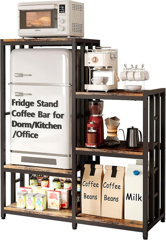 MAJALiS Mini Fridge Microwave Combo Stand Cabinet Shelf with Storage Space