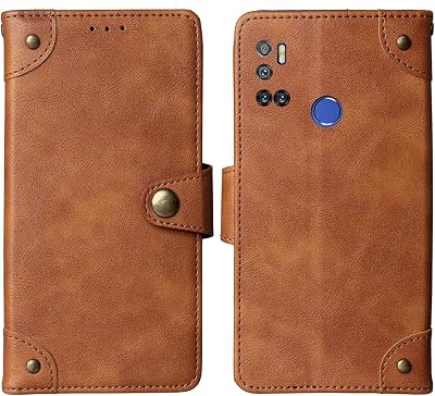 Flip Genuine Premium Leather TPU Silicone Phone Gel Case for Cubot C20 6.18 Back Cover Skin Etui Protective Protector Wallet Pouch Shell Bumper Brown