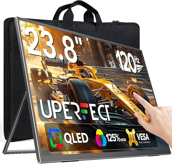 UPERFECT 23.8" 120Hz Touchscreen Portable Monitor for Laptop/Mini PC