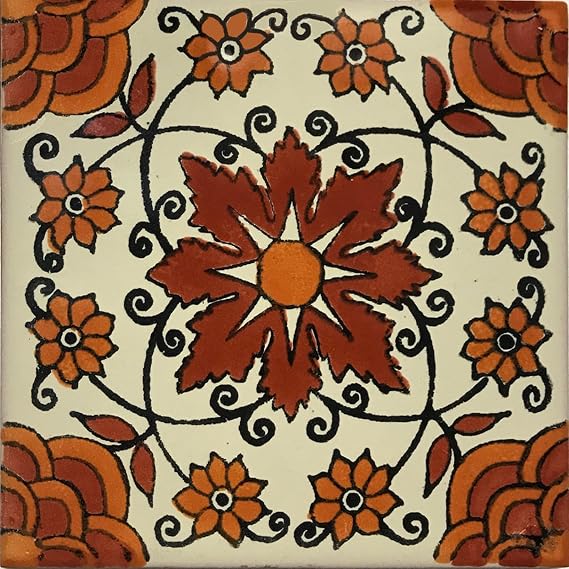 4.2x4.2 9 pcs Mori Talavera Mexican Tile