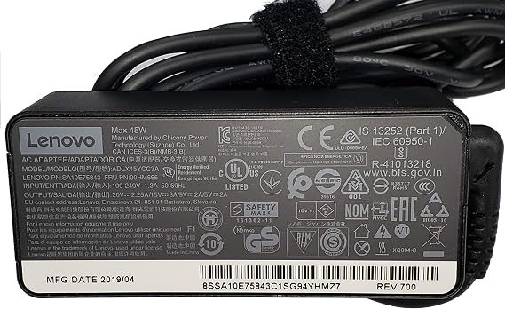 Lenovo Laptop Charger 45W watt USB Type C AC Power Adapter - ThinkPad Yoga Miix,X280 T480 T480s T580 E480,MIIX5 Pro,X1 Carbon 2017 2018,X1 Tablet