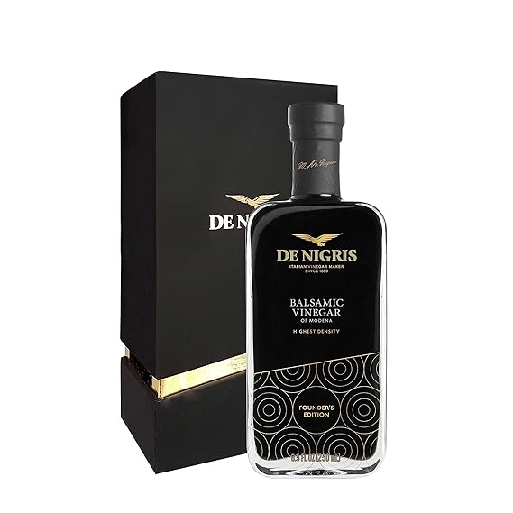 De Nigris Balsamic Vinegar Of Modena Excellence Line Founder's Edition Recipe (70% Grape Must) 8,5 Oz (250ml) | Balsamic Vinegar From Modena Italy Thick and Intense | Aged