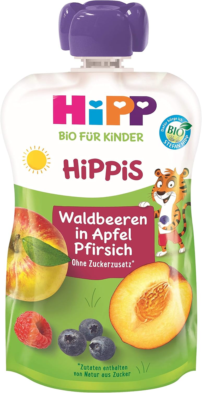 HiPP Organic Forest Fruit Peach Apple Puree 100 gr