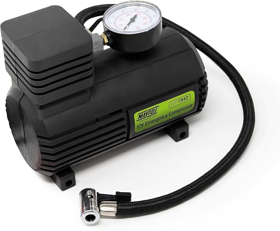 Maypole 12V Emergency Air Compressor Motorcycles, Cars, Bikes, Inflatables