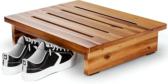 HOLANA 3.5" Wooden Step Stool for Adults, Fully Assembled, 300LBS Capacity