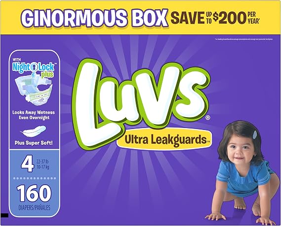 Luvs Diapers Size 4, 160 count