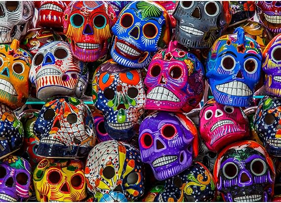 Jigsaw Puzzles for Adults 1000 Piece Puzzle for Adults 1000 Pieces Puzzle 1000 Pieces-Colorful Skulls