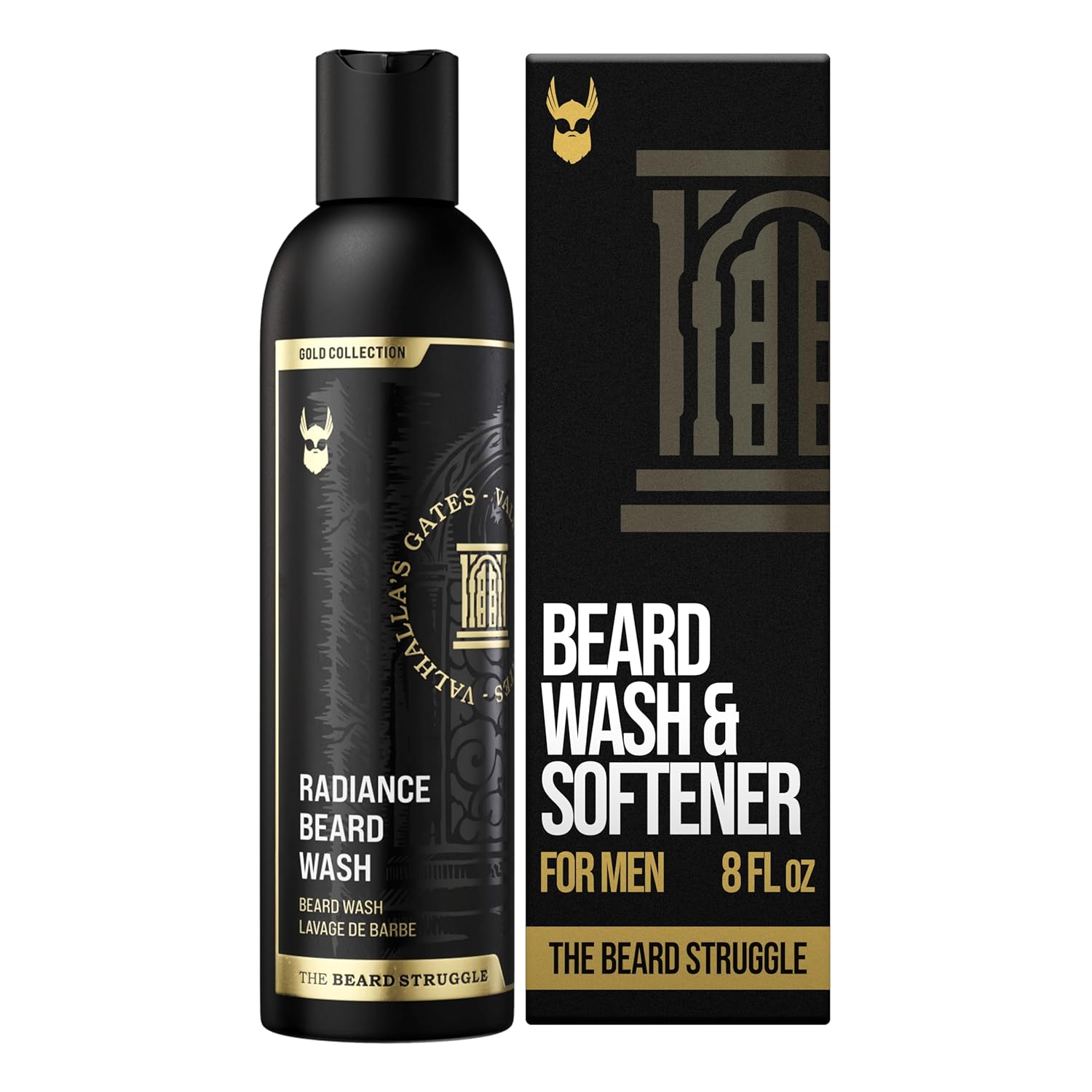 The Beard Struggle Radiance Beard Wash - Deep Clean & Hydrated Beard Care - Viking Beard Shampoo for Men 8 Fl oz - Silver Collection- Gold Collection - Platinum Collection