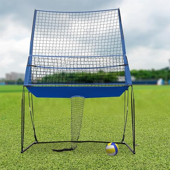 Volleyball Spike Trainer System - Adjustable Height Portable Net for Solo or Team Training - Easy Setup Movable Gear for Skill Development