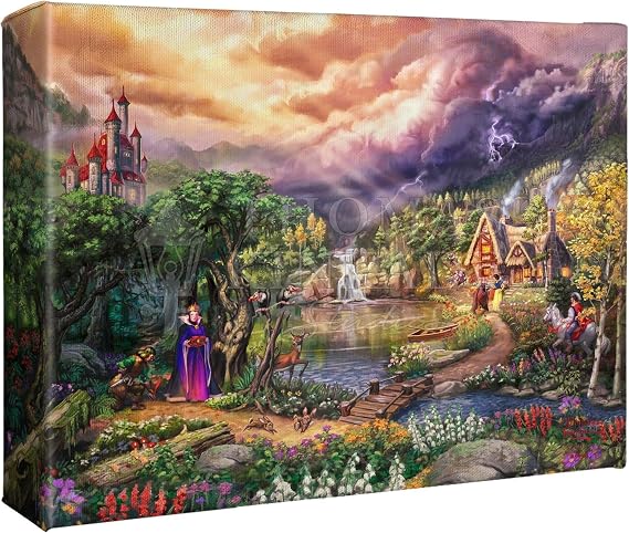 Thomas Kinkade Studios Disney The Evil Queen - 8" x 10" Gallery Wrapped Canvas