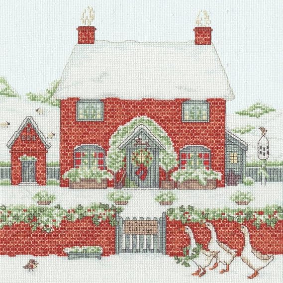 Bothy Threads Christmas Cottage Counted Cross Stitch Kit