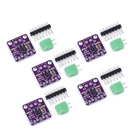 Teyleten Robot Max98357 I2S 3W Class D Amplifier Breakout Interface Dac Decoder Module Filterless Audio Board for Raspberry Pi 5pcs