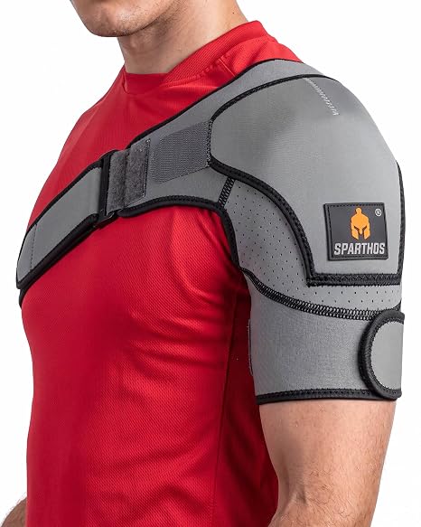 Sparthos Rotator Cuff Shoulder Brace for Women & Men - Support - Gray-UNI