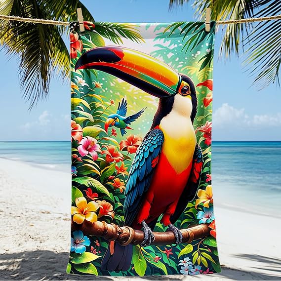 Soft Microfiber Beach Towel 30*60Inch, High-Absorbency, Perfect for Pool Parties & Summer Gifts, Ideal Gift for Wife, Girlfriend, Boyfriend, Kids - Ideal for Beach, Pool, Yoga, Travel, Sports, Camping