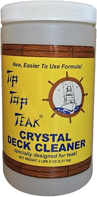 Tip Top Teak Crystal Deck Cleaner, Teak Cleaner, Furniture Cleaner, Essential Boat Accessories, 32 fl. oz.