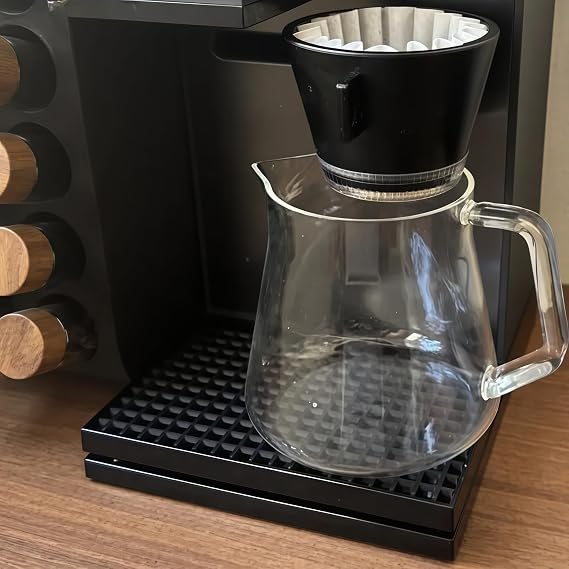 Replacement Drip Tray for XBloom Studio | Lower Profile Design for Fellow Decanter | Prevents Sticking with Omnidirectional Drip Filter (Black)