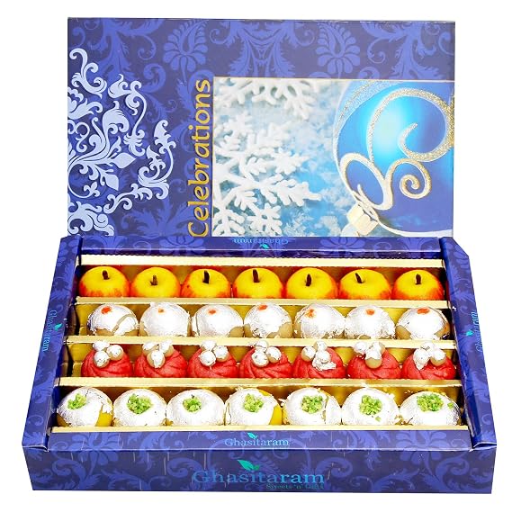 Ghasitaram Gifts Indian Sweets - Sugarfree Sweets-Pure kaju Mix (800 gms)